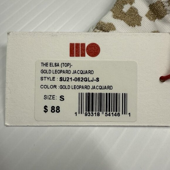 Solid & Striped Elsa Gold Leopard Beachy Sexy Swimsuit Bikini Top Size S - Picture 10 of 10